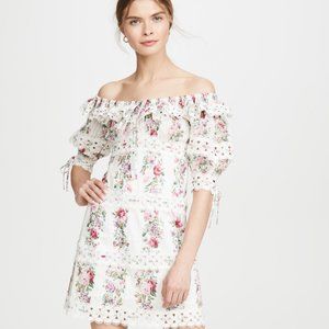 FLORAL OFF SHOULDER MINI DRESS